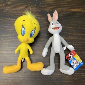 Looney Tunes Bugs Bunny Tweety Bird Plush‎ Stuffed Animal Toy With Tags
